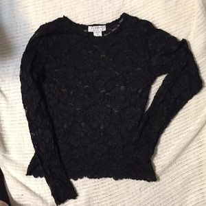 Black lace top.